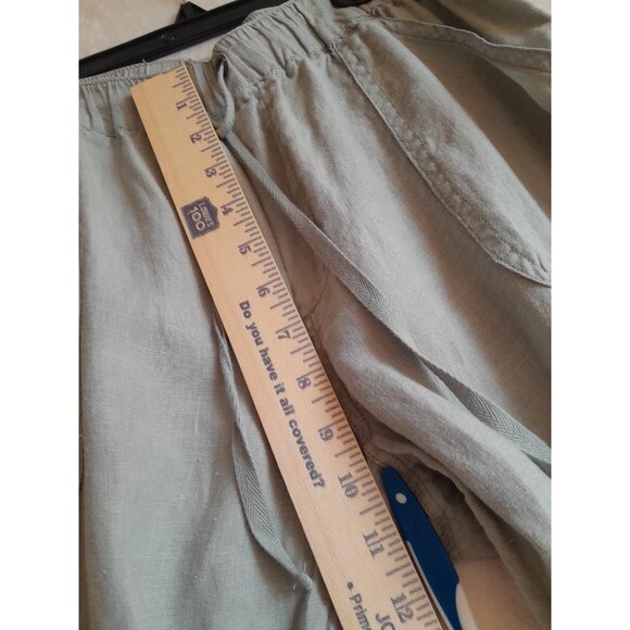 C & C California Size Medium 100% Linen Casual Beach Vacation Summer Pants - Picture 10 of 11